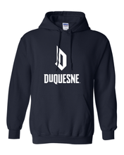 Load image into Gallery viewer, Duquesne University Stacked Hooded Sweatshirt - Navy
