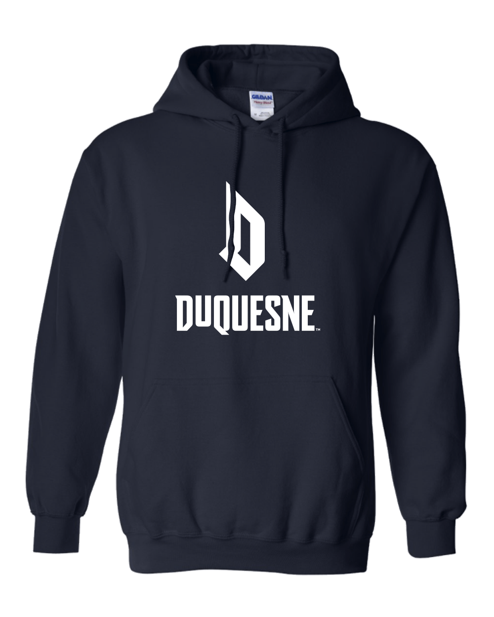 Duquesne University Stacked Hooded Sweatshirt - Navy