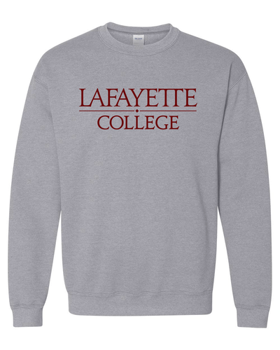 Lafayette College 1 Color Crewneck Sweatshirt - Sport Grey