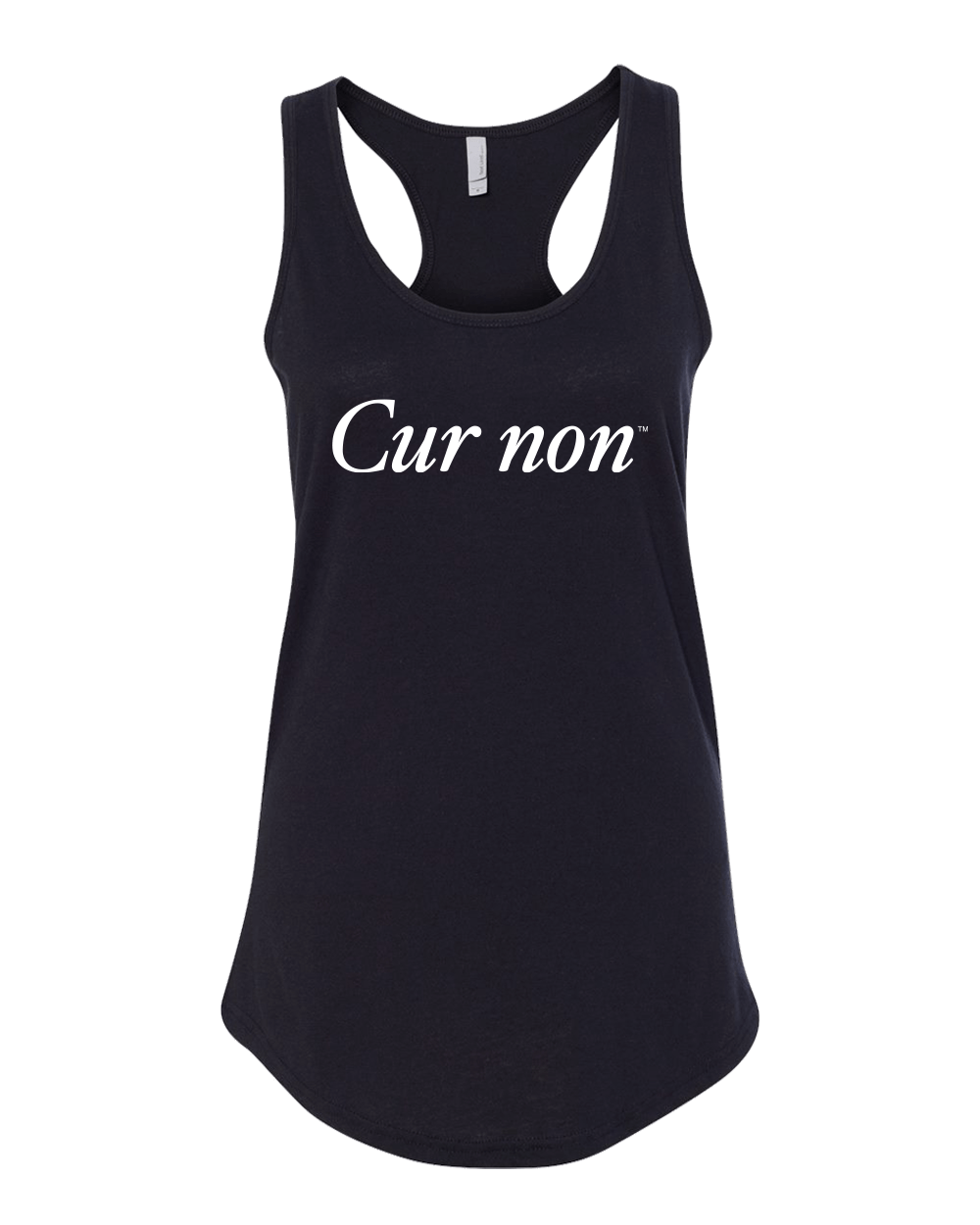 Lafayette College Cur Non Ladies Racer Tank Top - Black