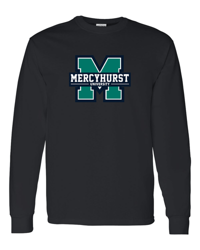 Mercyhurst University Full Color Long Sleeve T-Shirt - Black