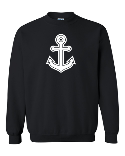 Mercyhurst University Anchor Crewneck Sweatshirt - Black