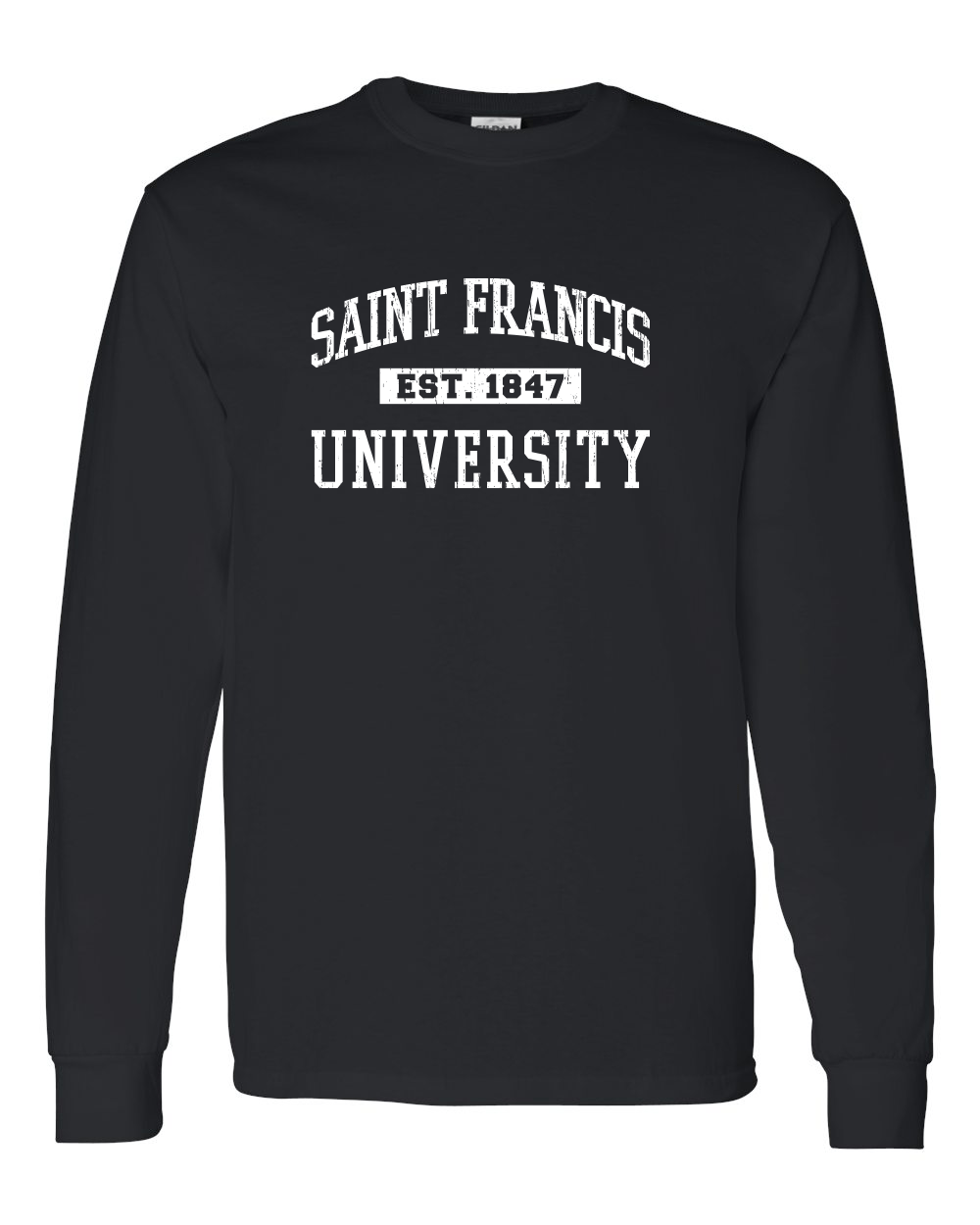 Vintage Saint Francis Est 1847 Long Sleeve T-Shirt - Black