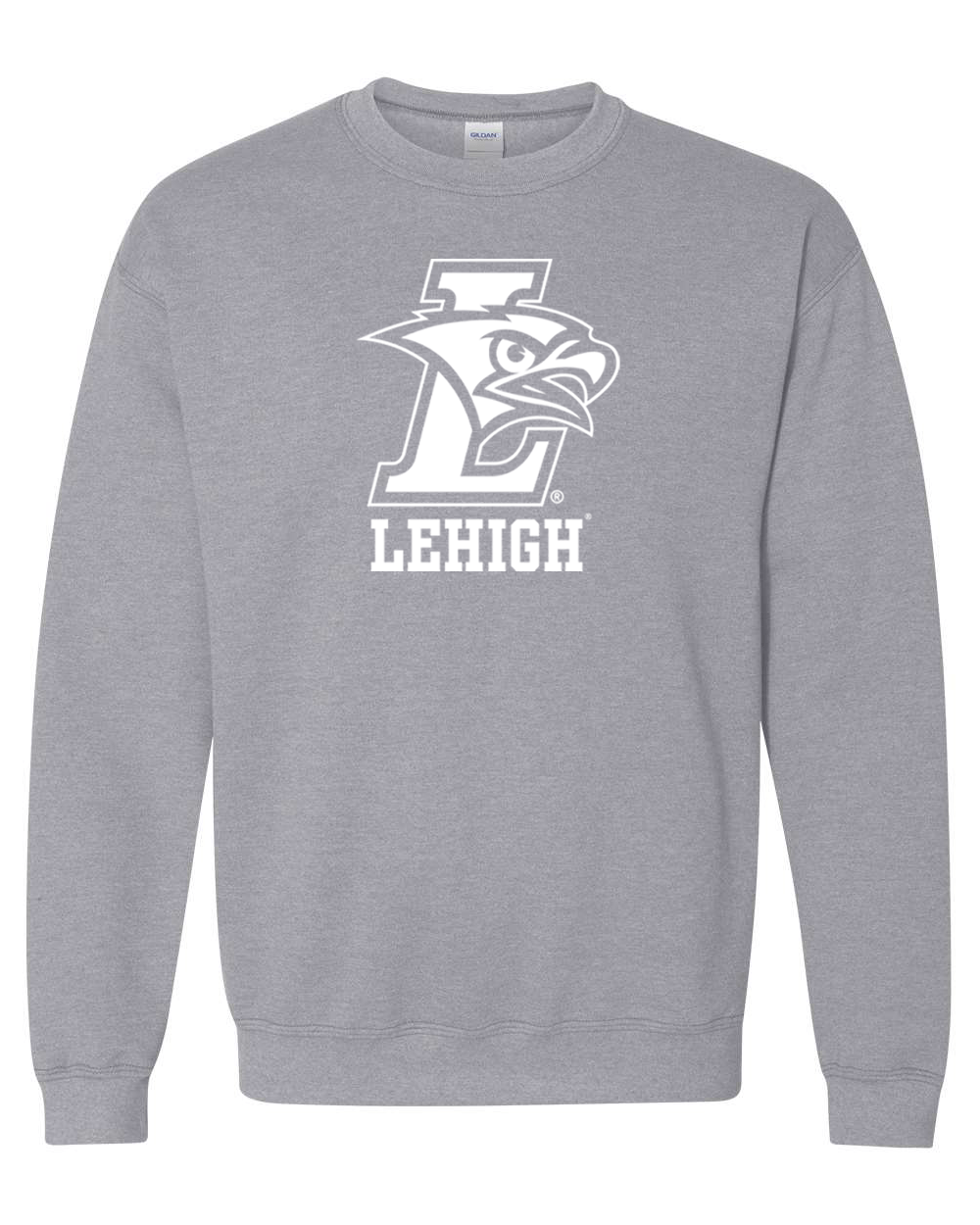 Lehigh University Mountain Hawk Crewneck Sweatshirt - Sport Grey