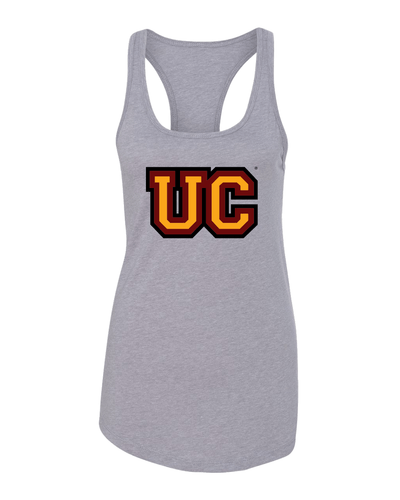 Ursinus College Full Color UC Ladies Racer Tank Top - Heather Grey