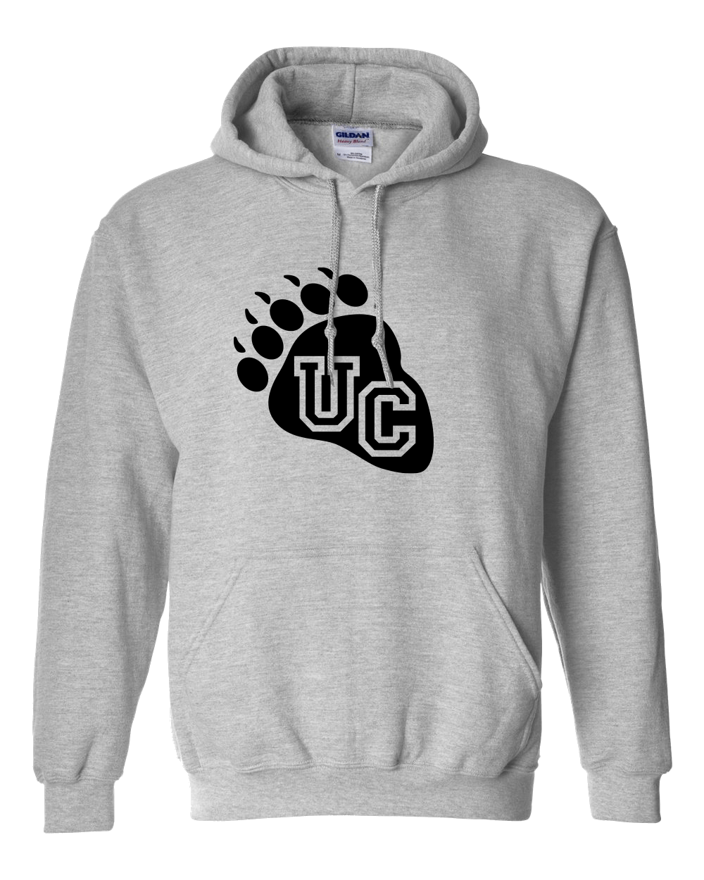 Ursinus College UC Foot Hooded Sweatshirt - Sport Grey