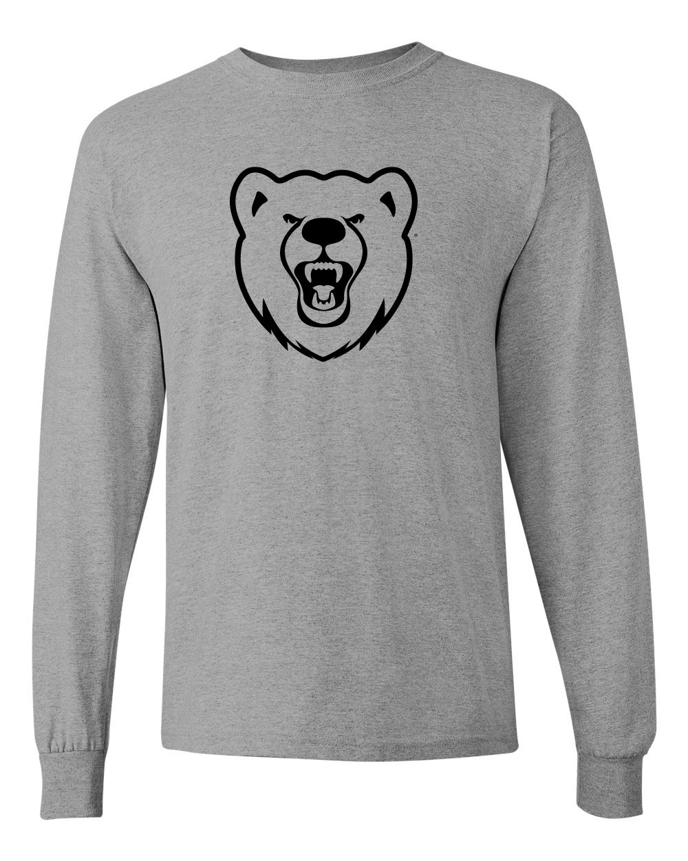 Ursinus College 1 Color Bear Long Sleeve T-Shirt - Sport Grey