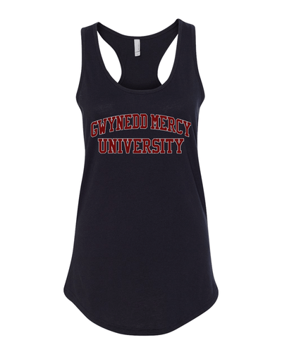 Gwynedd Mercy University Ladies Racer Tank Top - Black