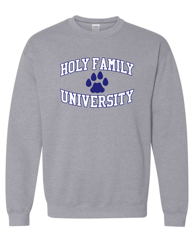 Holy Family University Paw Crewneck Sweatshirt - Sport Grey