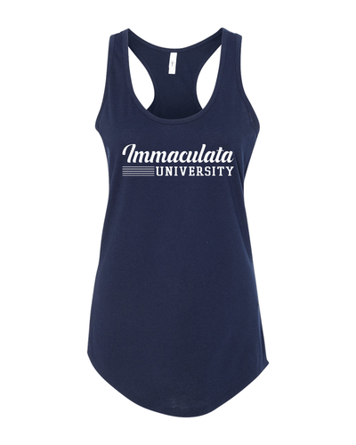 Immaculata University Ladies Racer Tank Top - Midnight Navy