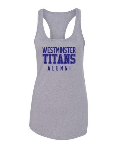 Vintage Westminster Alumni Ladies Tank Top - Heather Grey