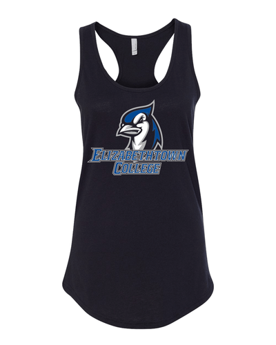 Elizabethtown College Mascot Logo Ladies Tank Top - Black