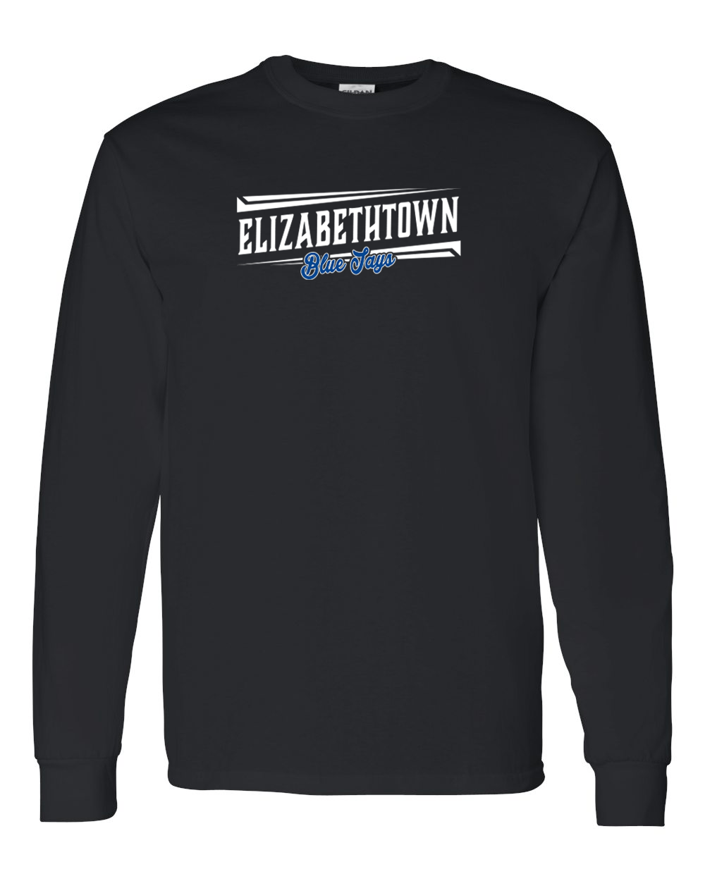 Elizabethtown Etown Blue Jays Long Sleeve Shirt - Black