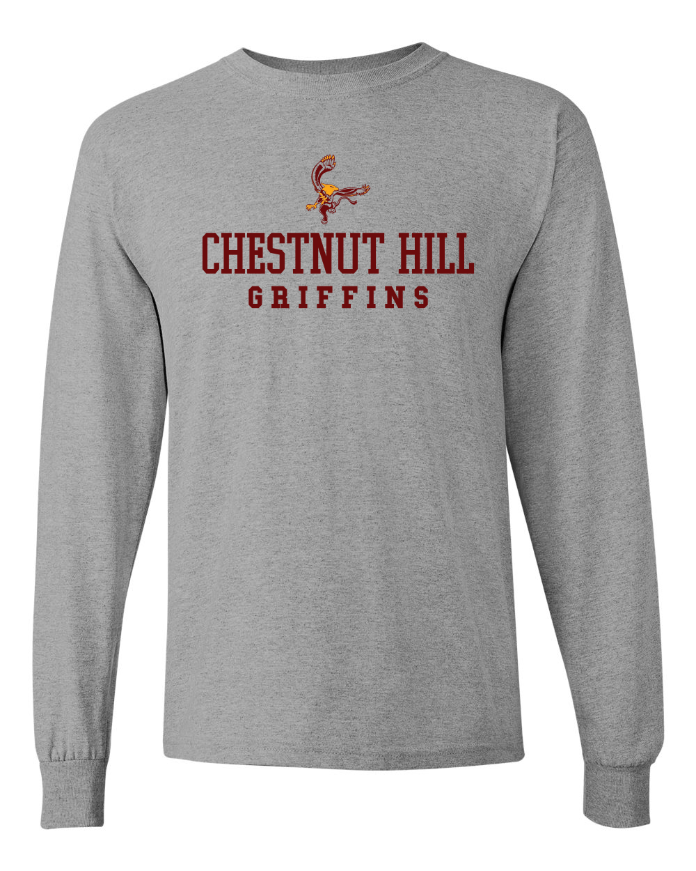 Chestnut Hill Griffins Long Sleeve Shirt - Sport Grey