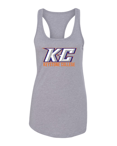 Keystone College Ladies Racer Tank Top - Heather Grey