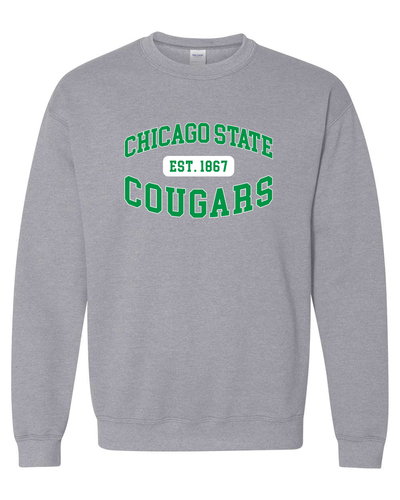 Vintage Chicago State Est 1867 Crewneck Sweatshirt - Sport Grey