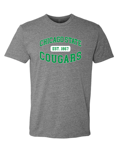 Vintage Chicago State Est 1867 Soft Exclusive T-Shirt - Dark Heather Gray