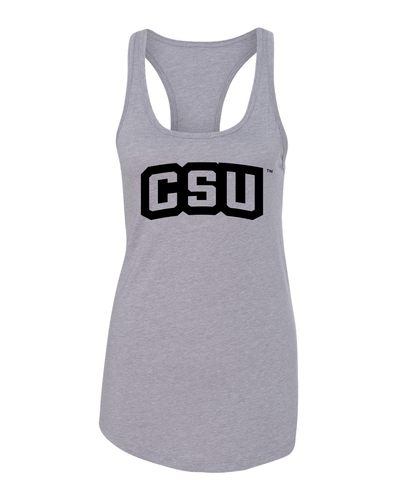 Chicago State CSU Ladies Racer Tank - Heather Grey