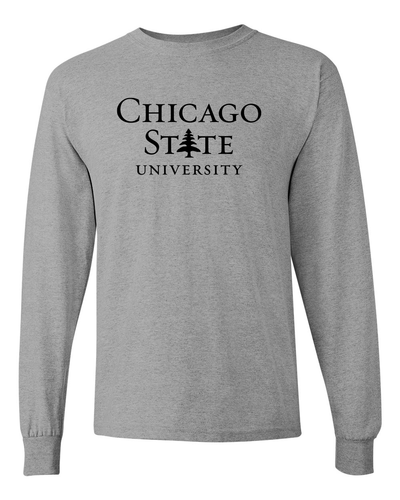 Chicago State University Seal Long Sleeve T-Shirt - Sport Grey