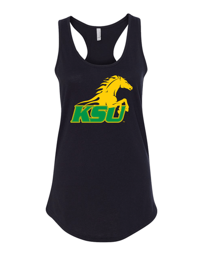 Kentucky State KSU Ladies Racer Tank - Black