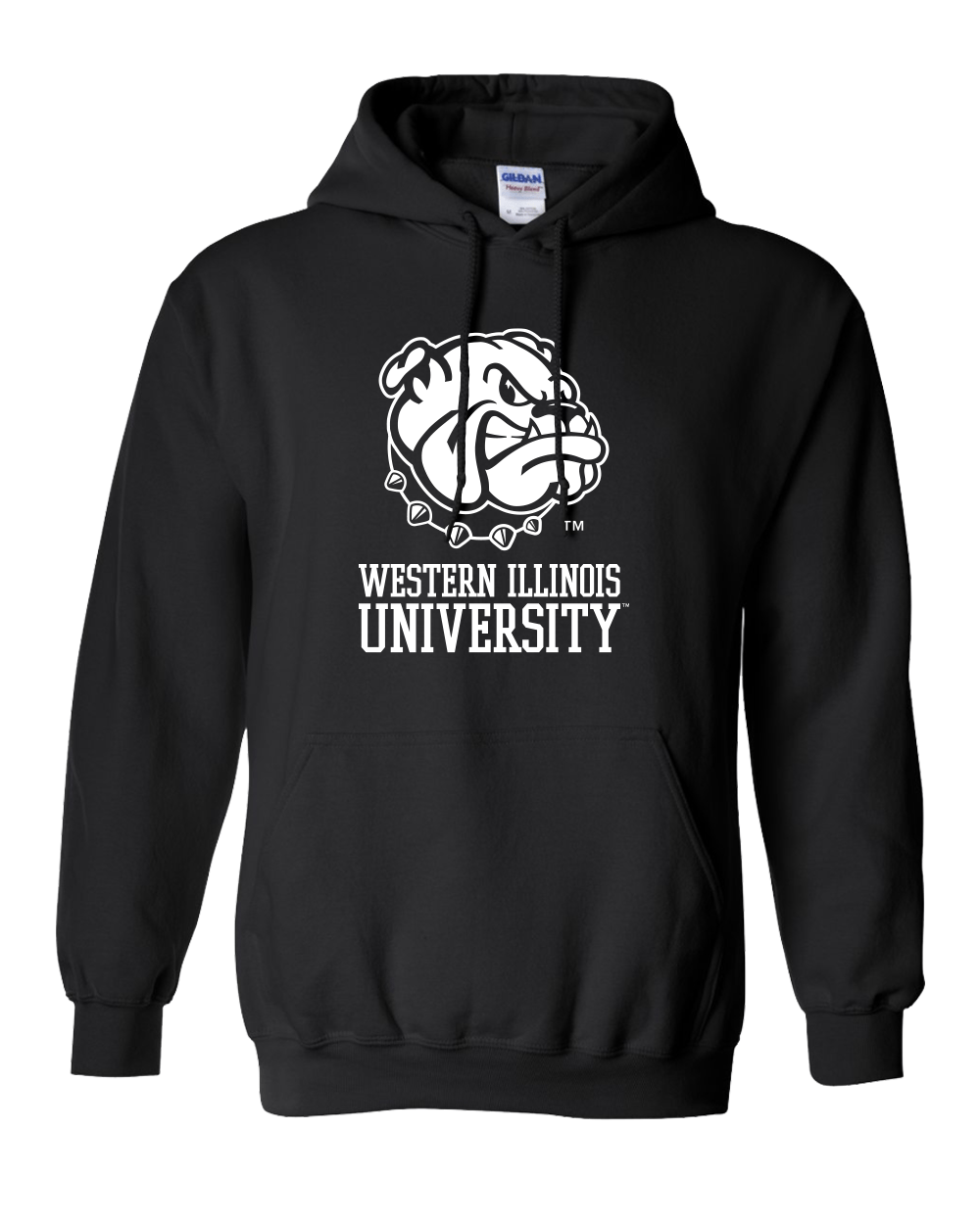 Western Illinois Leatherneck Mascot Hooded Sweatshirt - Black