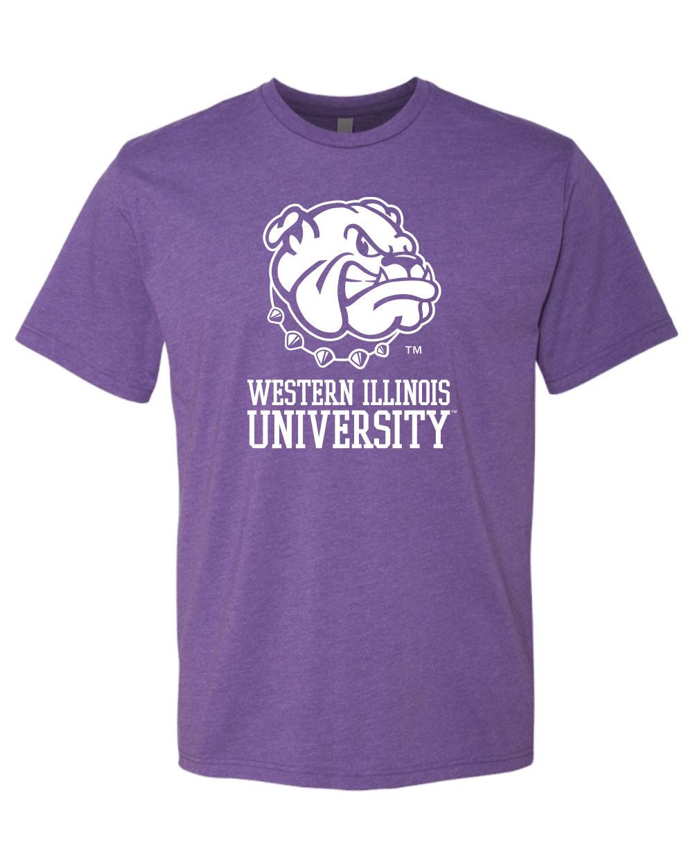 Western Illinois Leatherneck Mascot Soft Exclusive T-Shirt - Purple Rush