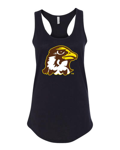 Quincy University Full Color Logo Ladies Tank Top - Black