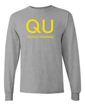 Load image into Gallery viewer, Quincy University QU Long Sleeve T-Shirt - Sport Grey
