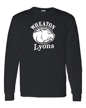 Load image into Gallery viewer, Wheaton College Lyons Long Sleeve T-Shirt - Black
