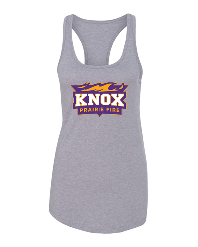 Knox College Full Logo Ladies Tank Top - Heather Grey