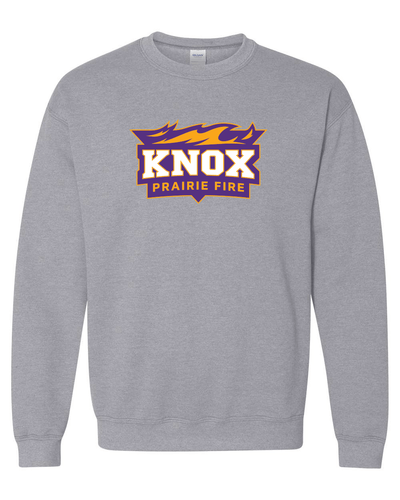 Knox College Full Logo Crewneck Sweatshirt - Sport Grey