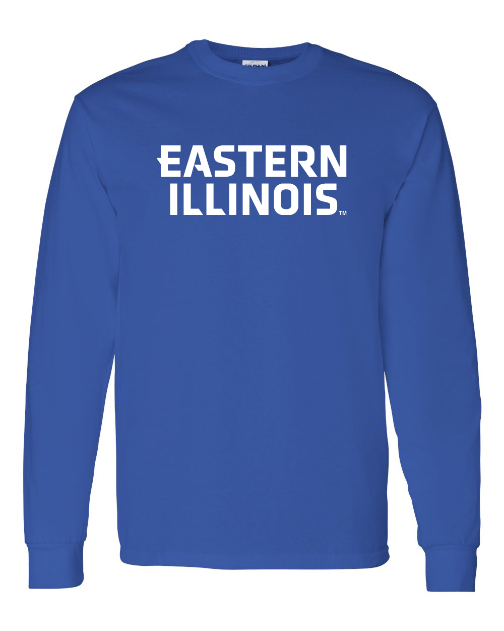 Eastern Illinois White Text Long Sleeve T-Shirt - Royal