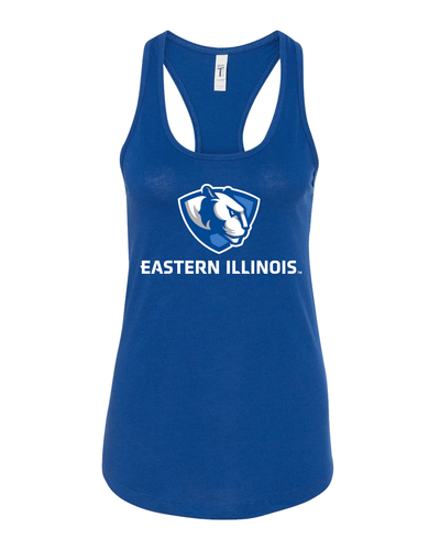 Eastern Illinois Full Logo Ladies Tank Top - Royal