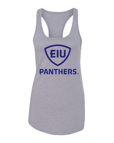 Eastern Illinois Shield Ladies Tank Top - Heather Grey