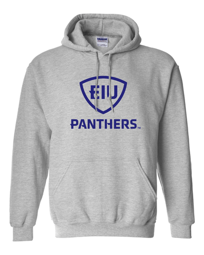 Eastern Illinois Shield Hooded Sweatshirt - Sport Grey