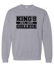 Load image into Gallery viewer, King&#39;s College est 1946 Crewneck Sweatshirt - Sport Grey
