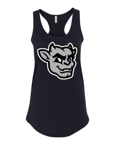 Bradley University Kaboom Full Color Ladies Tank Top - Black