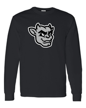 Load image into Gallery viewer, Bradley University Kaboom Full Color Long Sleeve T-Shirt - Black
