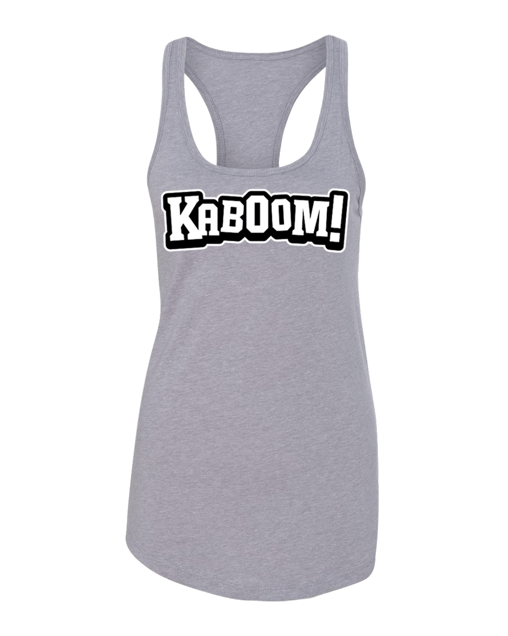 Bradley University Kaboom Ladies Tank Top - Heather Grey