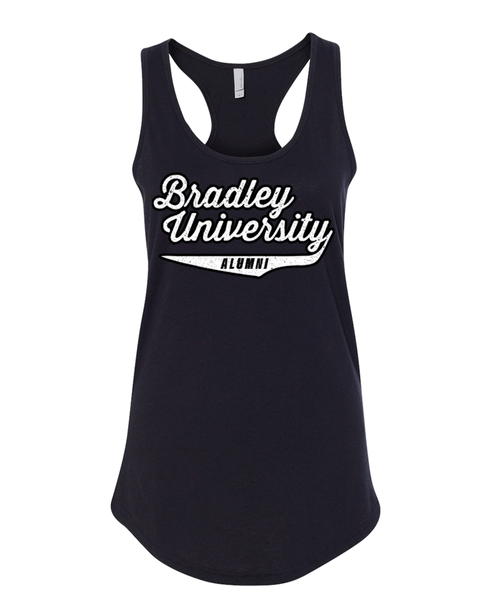 Bradley University Alumni Vintage Ladies Tank Top - Black