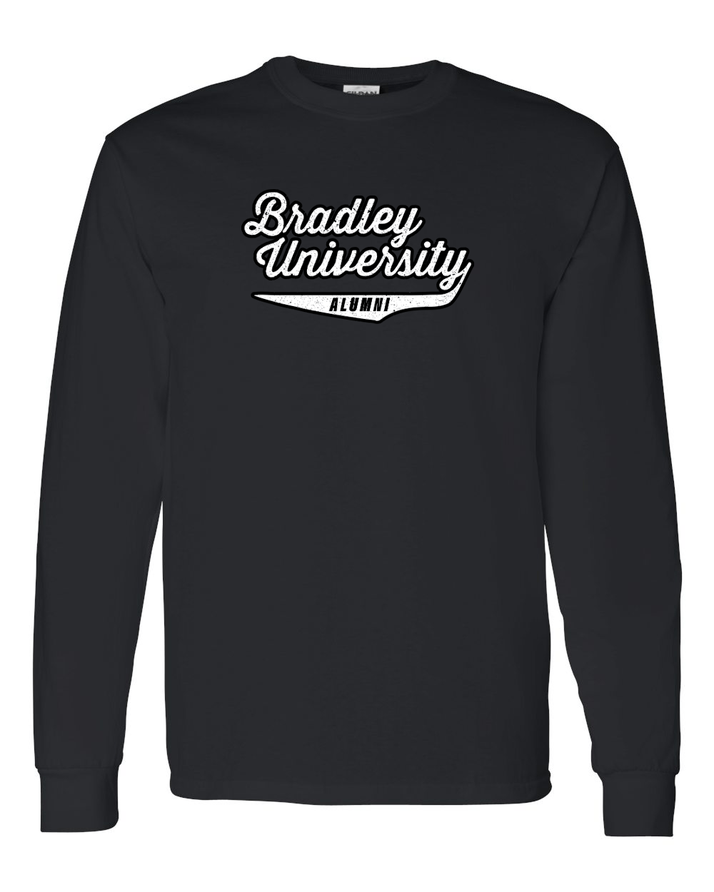 Bradley University Alumni Vintage Long Sleeve T-Shirt - Black