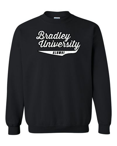 Bradley University Vintage Alumni Crewneck Sweatshirt - Black