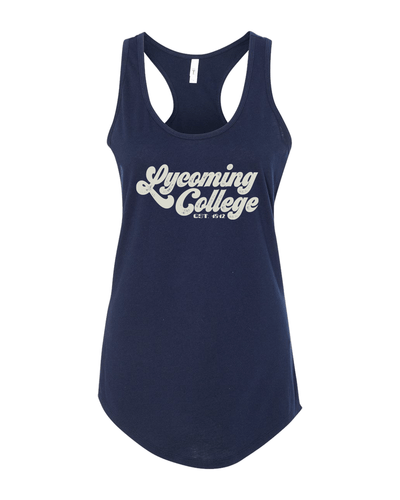 Vintage Lycoming College Ladies Tank Top - Midnight Navy