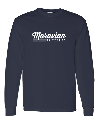 Moravian University Long Sleeve T-Shirt - Navy