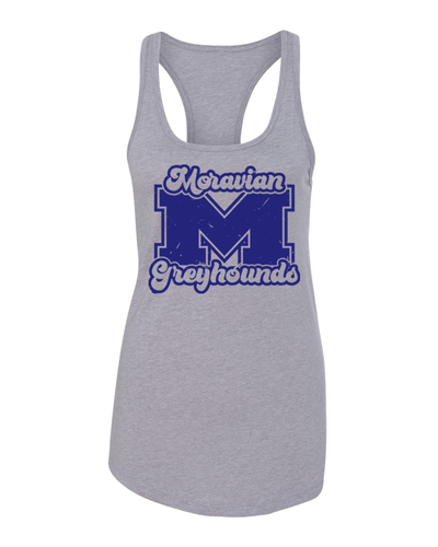 Vintage Moravian Greyhounds Ladies Tank Top - Heather Grey