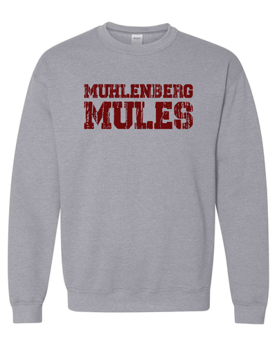 Muhlenberg Mules Crewneck Sweatshirt - Sport Grey