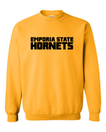 Emporia State 1 Color Mascot Crewneck Sweatshirt - Gold