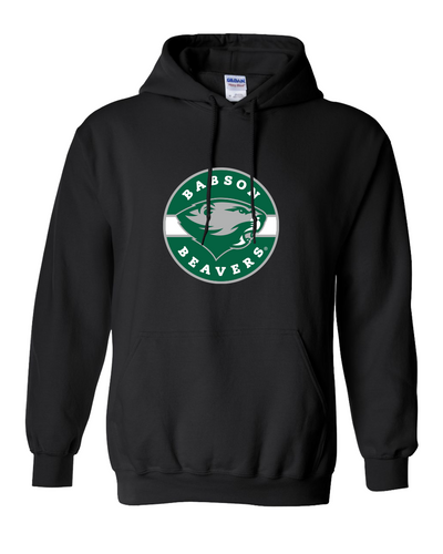 Babson Beavers Circle Logo Hooded Sweatshirt - Black