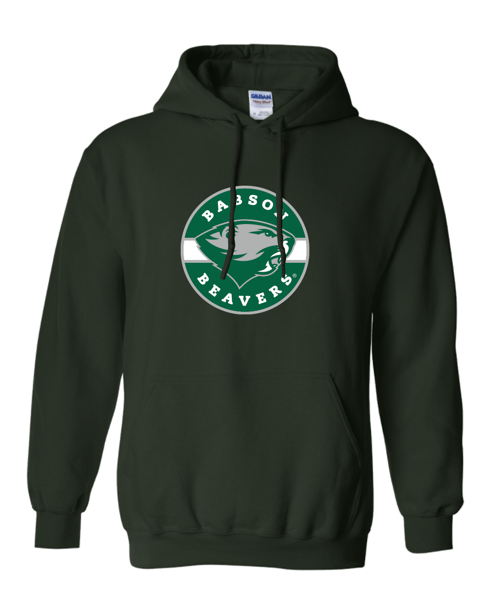 Babson Beavers Circle Logo Hooded Sweatshirt - Forest Green