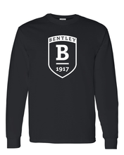 Load image into Gallery viewer, Bentley University Shield Long Sleeve T-Shirt - Black
